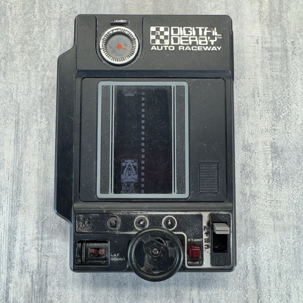 Vintage Digital Derby Auto Raceway Tomy 1978 Working With Issues